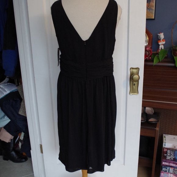 NWT Evan Picone Black chiffon cocktail dress, size 14 - Picture 7 of 7